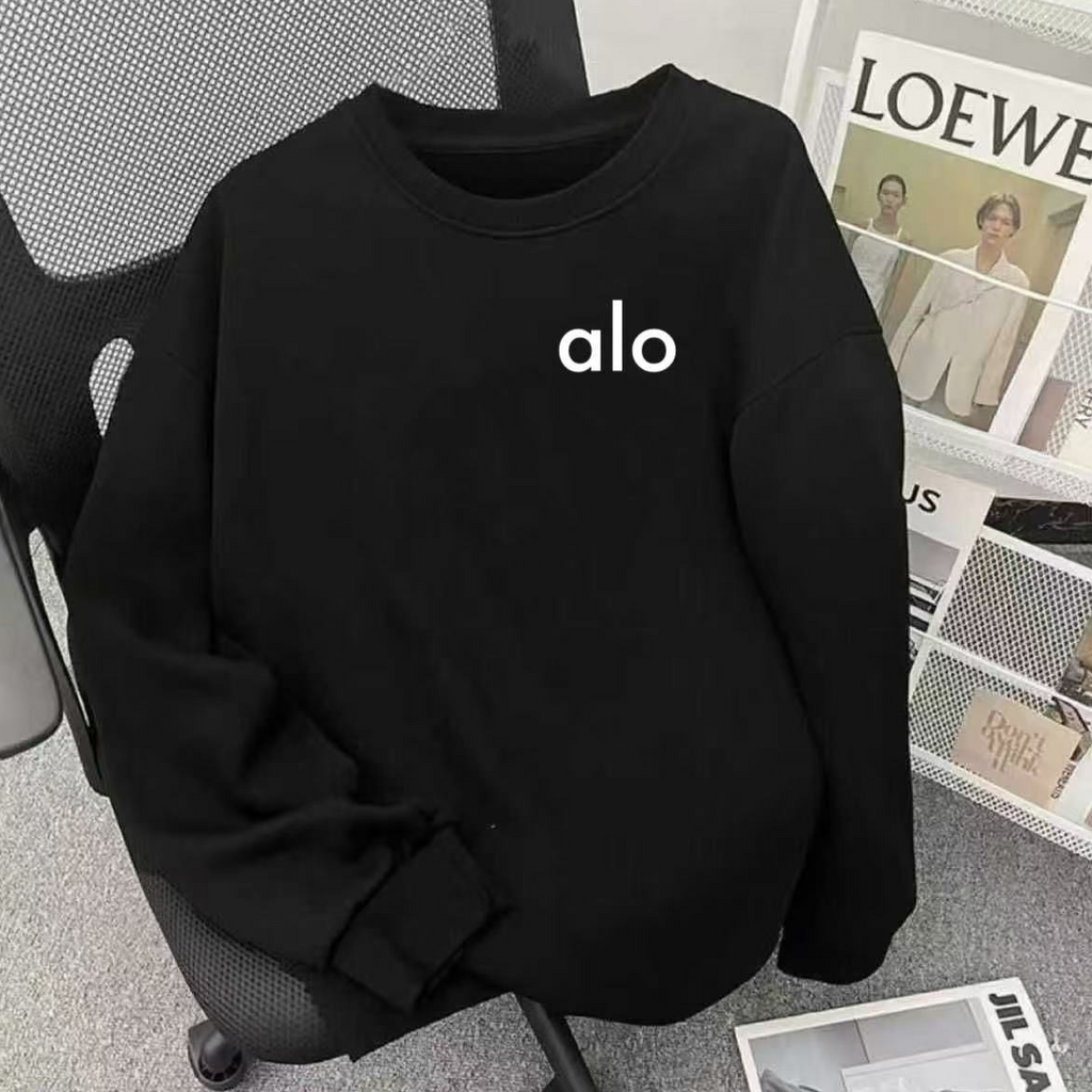 Modern Chic All-Season Minimalist Autumn Unisex Kids' Sweatshirt, Ages 2-13 | Color: Black | Image 1