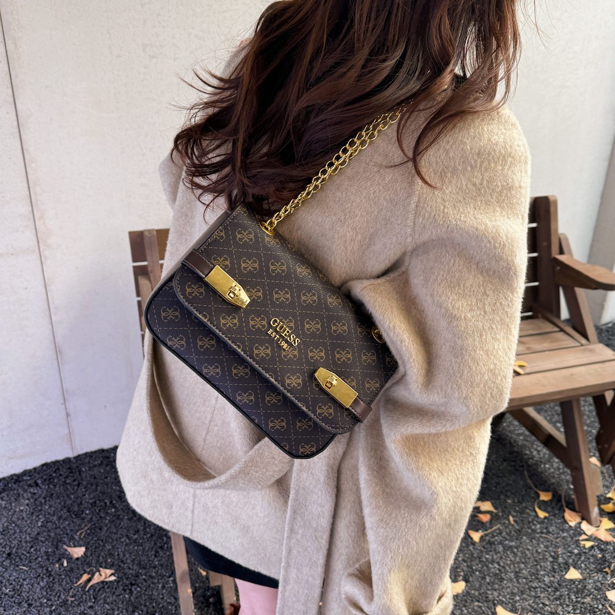 Modern Chic All-Season PU/Artificial Leather/Microfiber Leather, Cloth / Textile Women's Shoulder Bags Underarm Bags | Color: Coffee | Image 2
