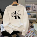 Modern Chic All-Season Minimalist Autumn Unisex Kids' Sweatshirt, Ages 2-13 | Color: White | Image 1
