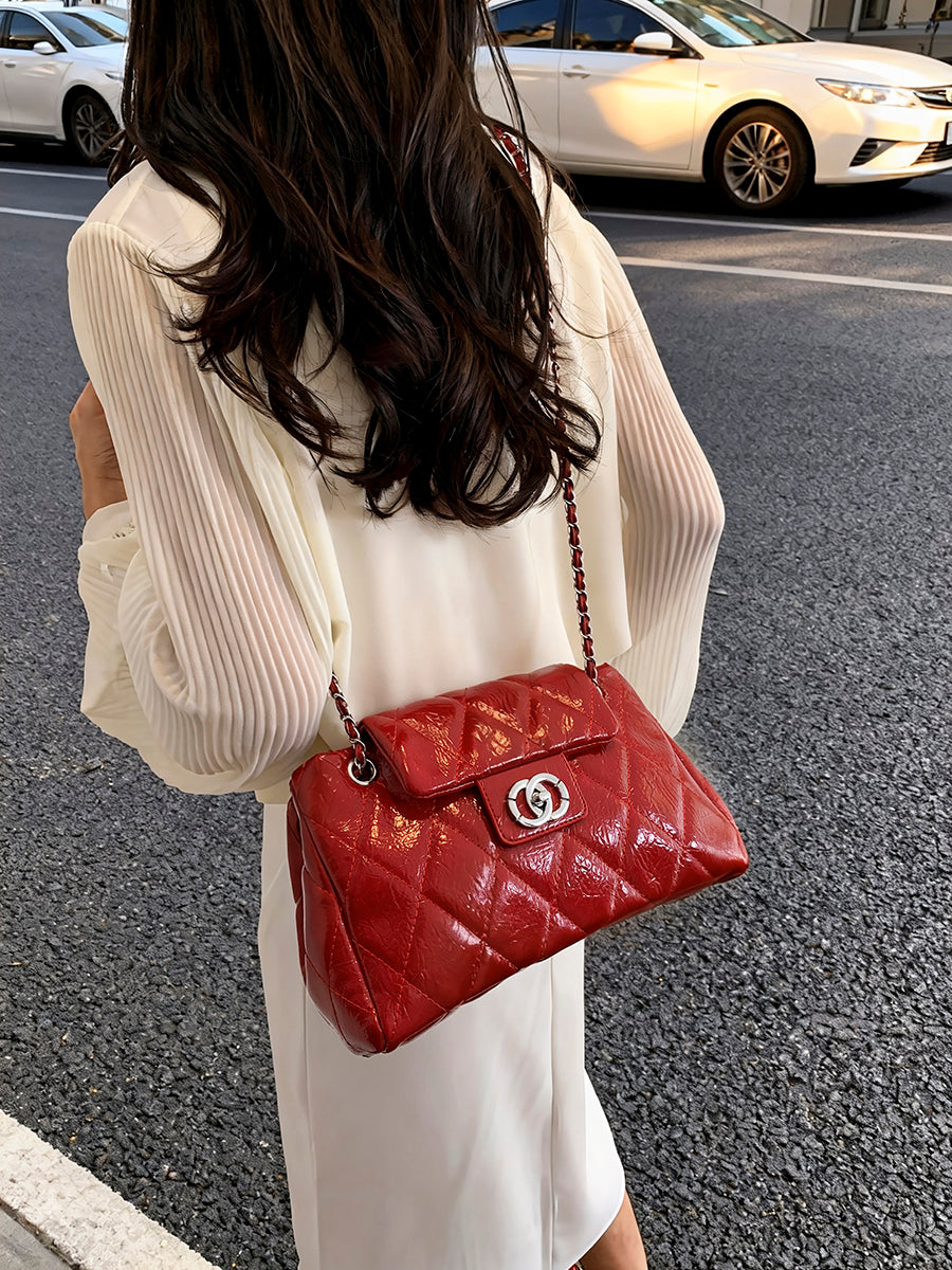 Modern Chic All-Season PU/Artificial Leather/Microfiber Leather Women's Crossbody Bags Other Bags | Color: Red | Image 1