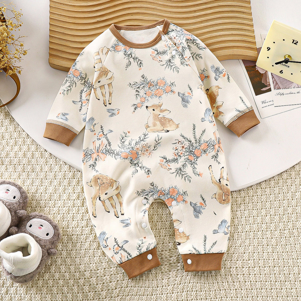 Minimalist Autumn Unisex Baby Jumpsuit, Ages 1-24 Months | Color: Style 2 | Image 1