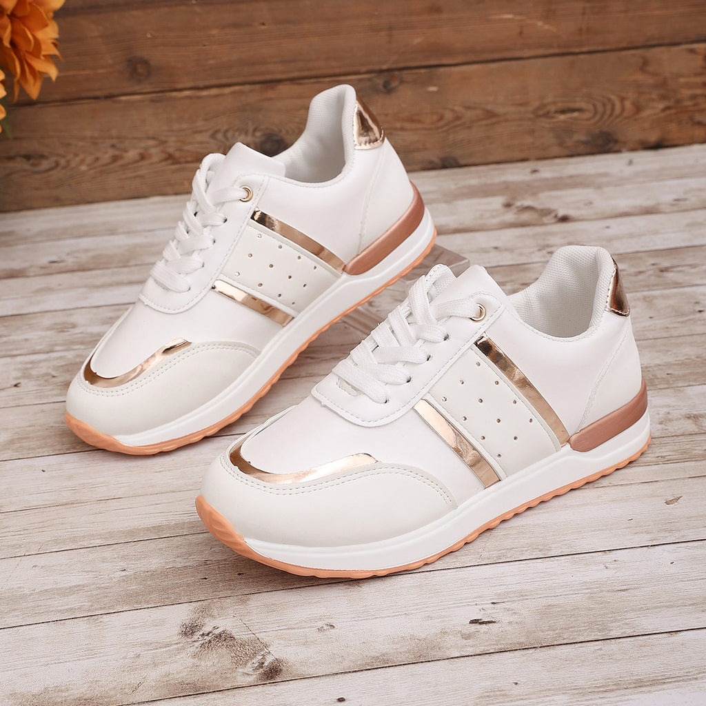 Modern Chic All-Season PU/Artificial Leather/Microfiber Leather Women's Casual Shoes | Color: White | Image 3