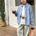 Casual Sporty Autumn Unisex Kids' Shirt, Ages 4-14 | Color: Blue | Image 1