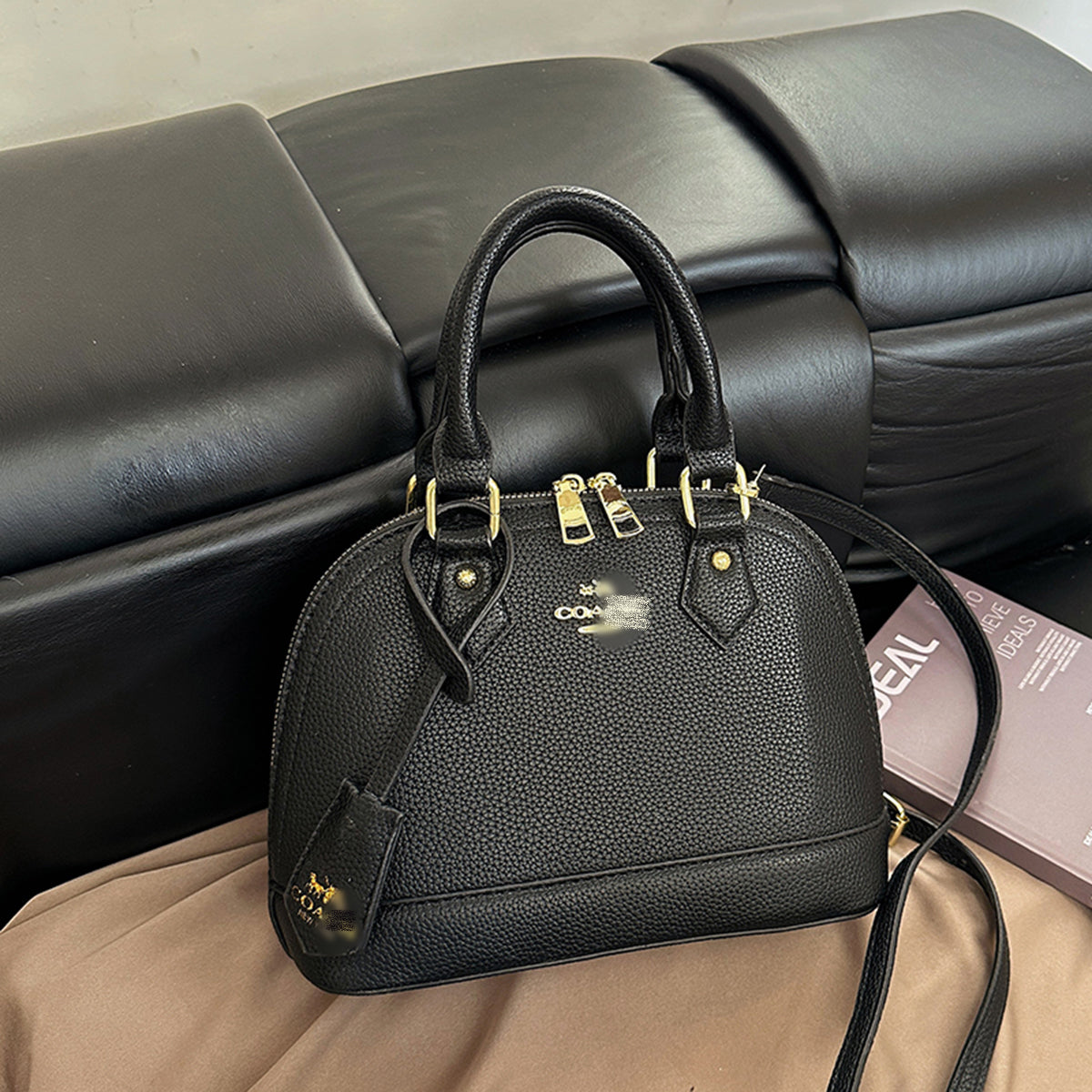 Modern Chic All-Season PU/Artificial Leather/Microfiber Leather Women's Handbags Other Bags | Color: Black | Image 1