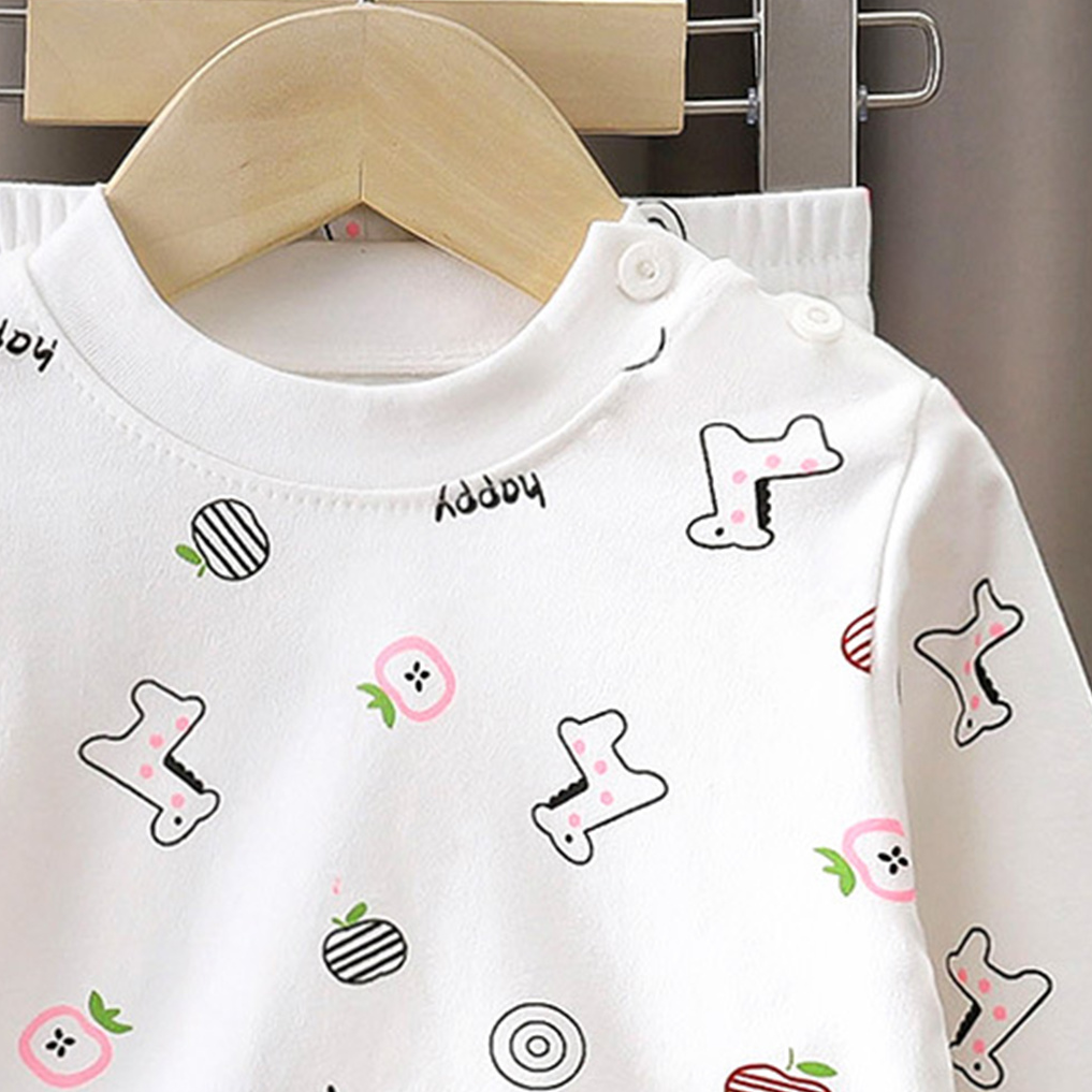 Minimalist Spring 2-Piece Unisex Kids' Pajama Set, Ages 2-7 | Color: Style 2 | Image 3