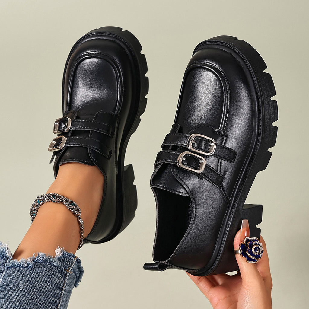 Modern Chic All-Season PU/Artificial Leather/Microfiber Leather Women's Platform Heels | Color: Style 2 | Image 1