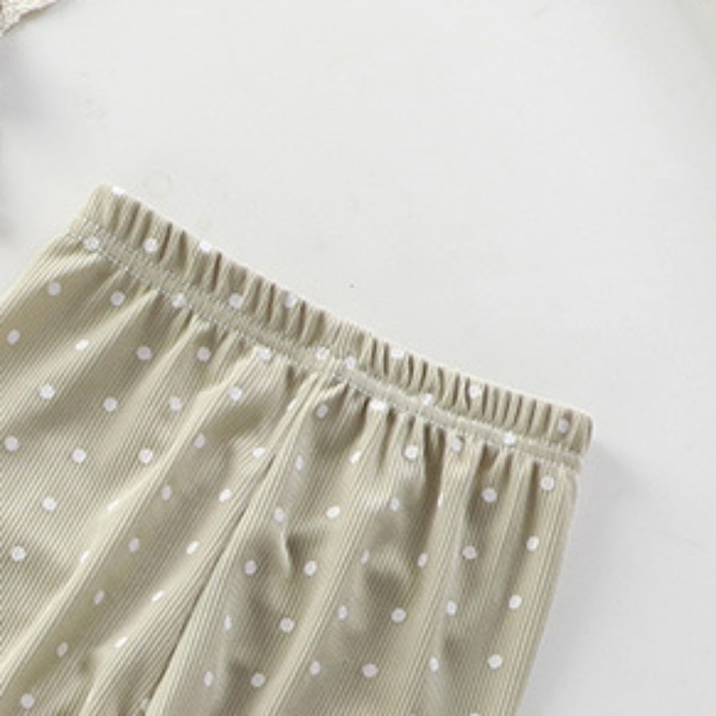 Minimalist Summer 2-Piece Baby Girls' Pajama Set, Ages 3-24 Months | Color: Green | Image 3