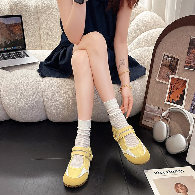 Modern Chic All-Season PU/Artificial Leather/Microfiber Leather, Net Women's Casual Shoes | Color: Yellow | Image 1