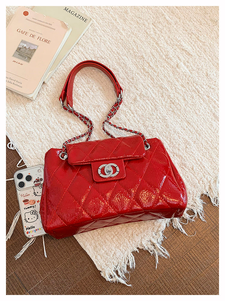 Modern Chic All-Season PU/Artificial Leather/Microfiber Leather Women's Crossbody Bags Other Bags | Color: Red | Image 3