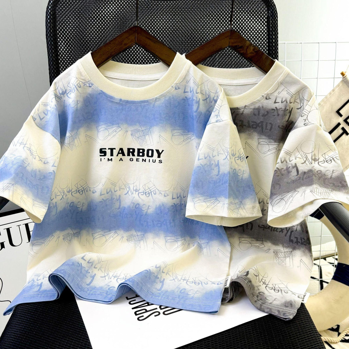 Minimalist Summer Boys' T-Shirt, Ages 3-14 | Color: Blue | Image 3