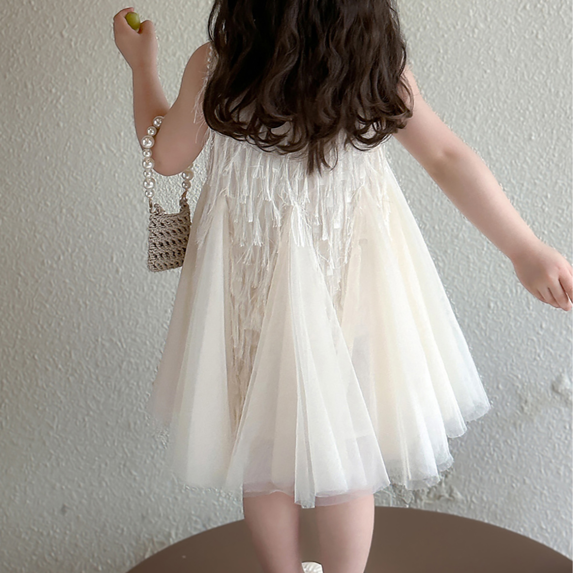 Sweet & Cute Summer Girls' Tee Dress, Ages 2-9 | Color: White | Image 3