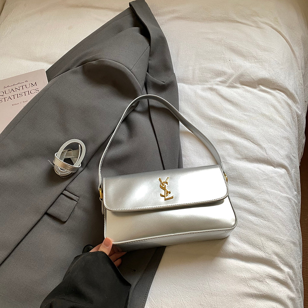 Modern Chic All-Season PU/Artificial Leather/Microfiber Leather Women's Handbags Other Bags | Color: Silver | Image 1