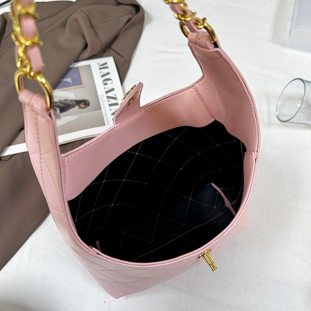 Modern Chic All-Season PU/Artificial Leather/Microfiber Leather Women's Handbags Tote Bags | Color: Pink | Image 2