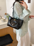 Modern Chic All-Season PU/Artificial Leather/Microfiber Leather Women's Shoulder Bags Other Bags | Color: Black | Image 1