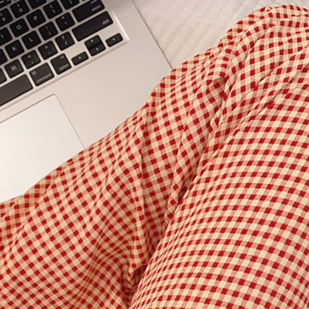 Minimalist All-Season Women 's Sleep Bottom | Color: Brick Red | Image 3