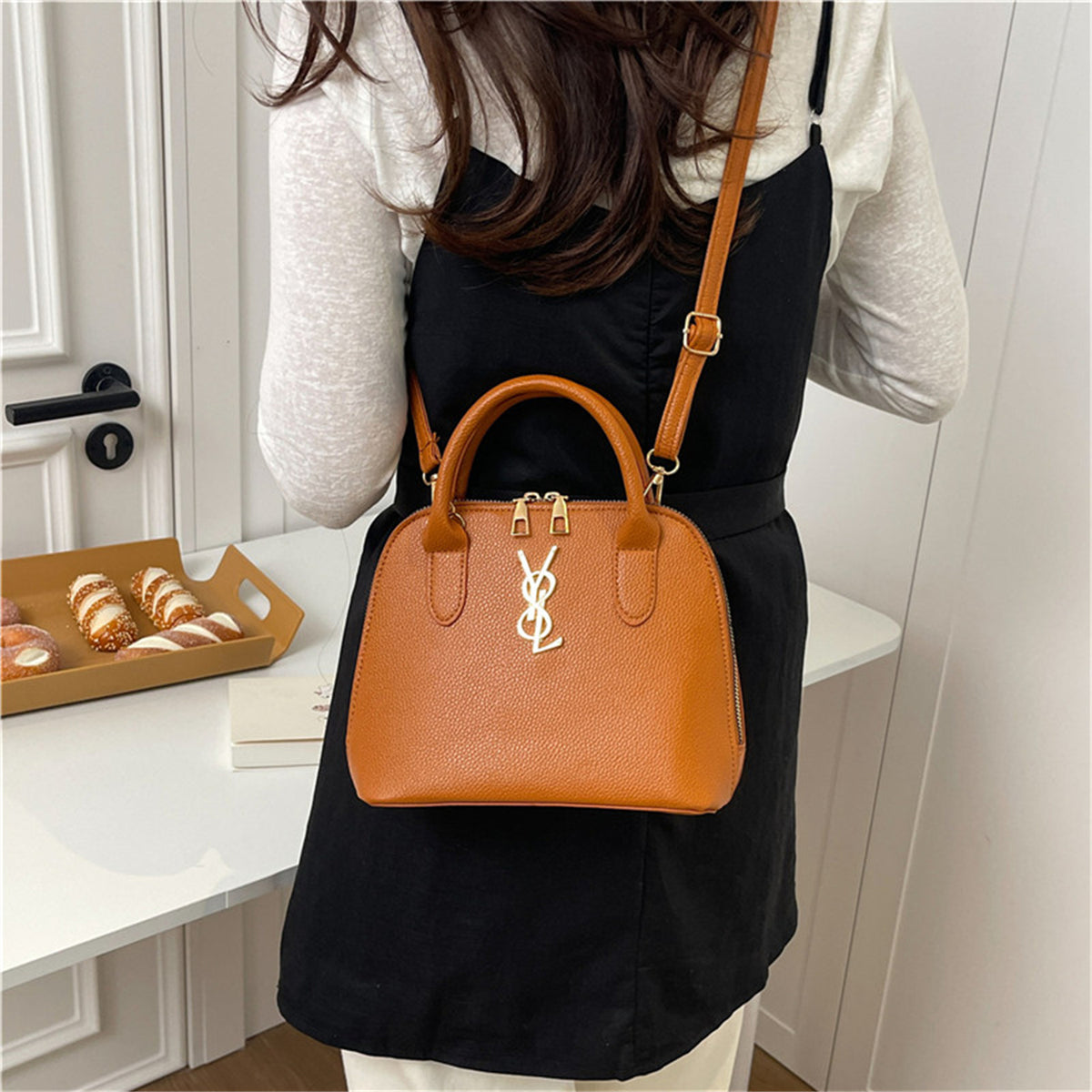 Modern Chic All-Season PU/Artificial Leather/Microfiber Leather Women's Handbags Other Bags | Color: Brown | Image 1