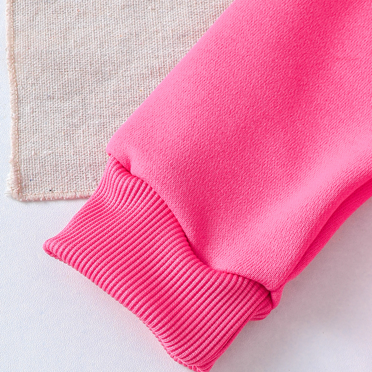 Minimalist Autumn 2-Piece Baby Girls' Pants Suit, Ages 0-24 Months | Color: Rose | Image 2