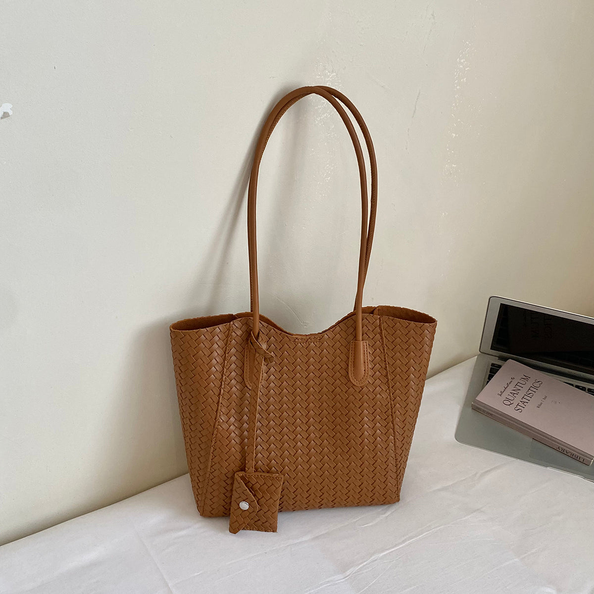 Trendy All-Season PU/Artificial Leather/Microfiber Leather Women's Handbags Tote Bags | Color: Brown | Image 1