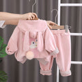 Sweet & Cute Winter 2-Piece Girls' Pants Suit, Ages 2-5 | Color: Pink | Image 1
