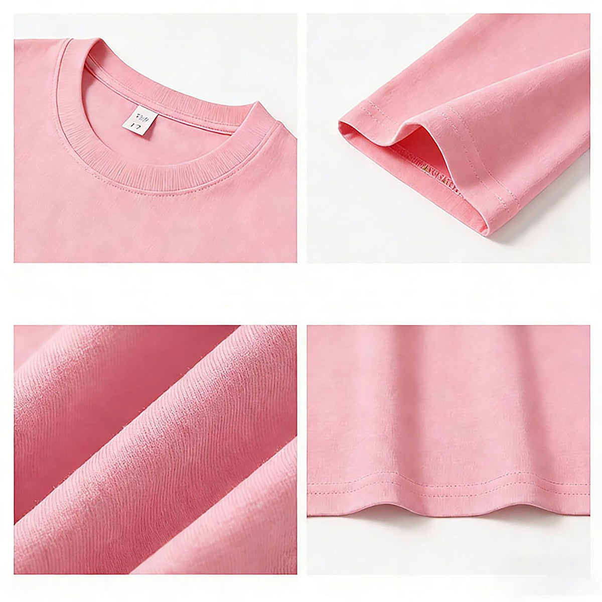 Casual Sporty Summer Unisex Kids' T-Shirt, Ages 2-7 | Color: Pink | Image 2
