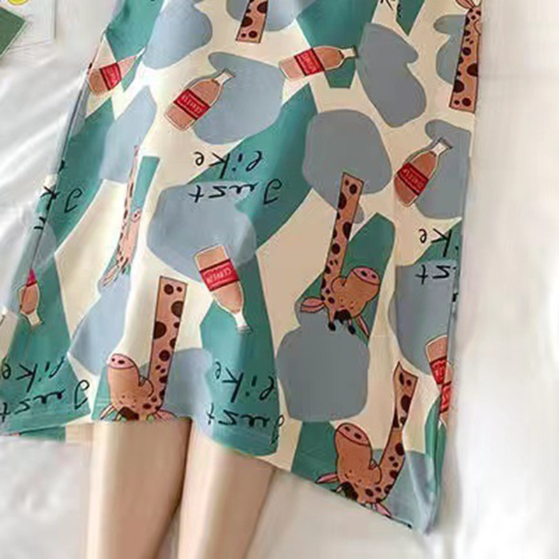 Modern Chic All-Season Sweet Feminine Summer Women 's Short  Sleeve Sleep Dress | Color: Style 6 | Image 3