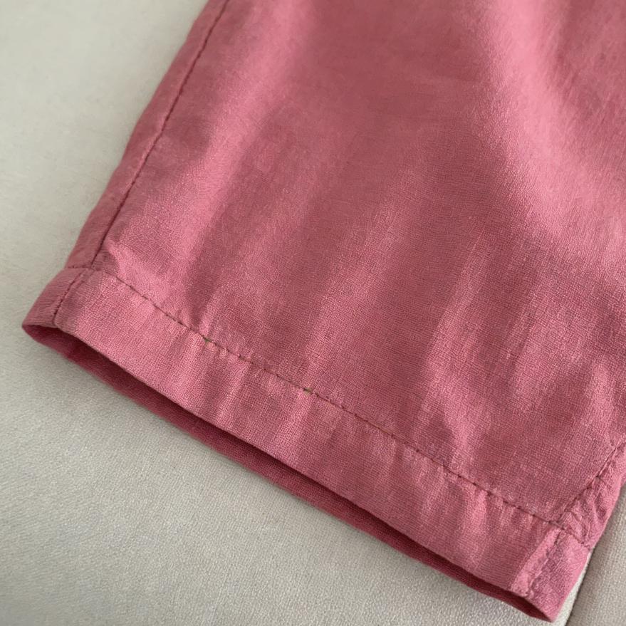 Minimalist Summer Girls' Loose Pants, Ages 2-9 | Color: Rose | Image 3