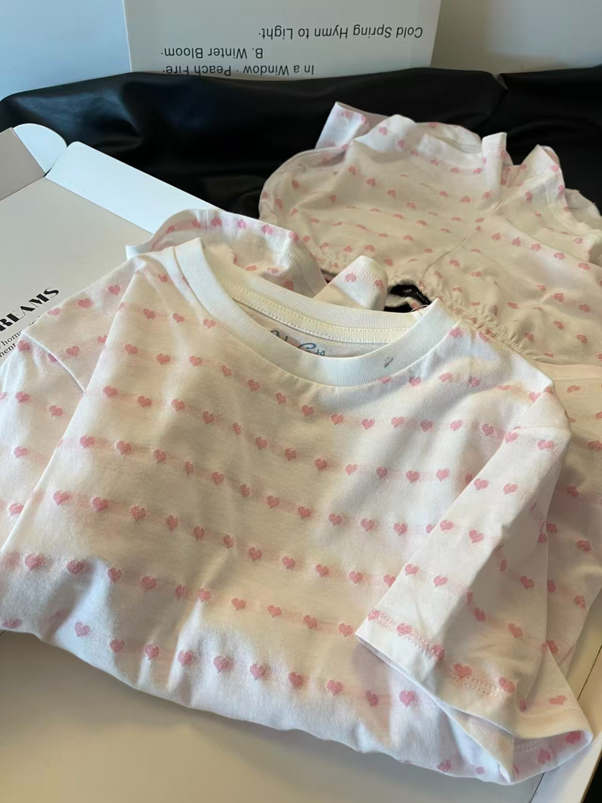 Sweet Feminine Summer 2 Pcs Women 's Short  Sleeve Sleep Set | Color: Style 1 | Image 1