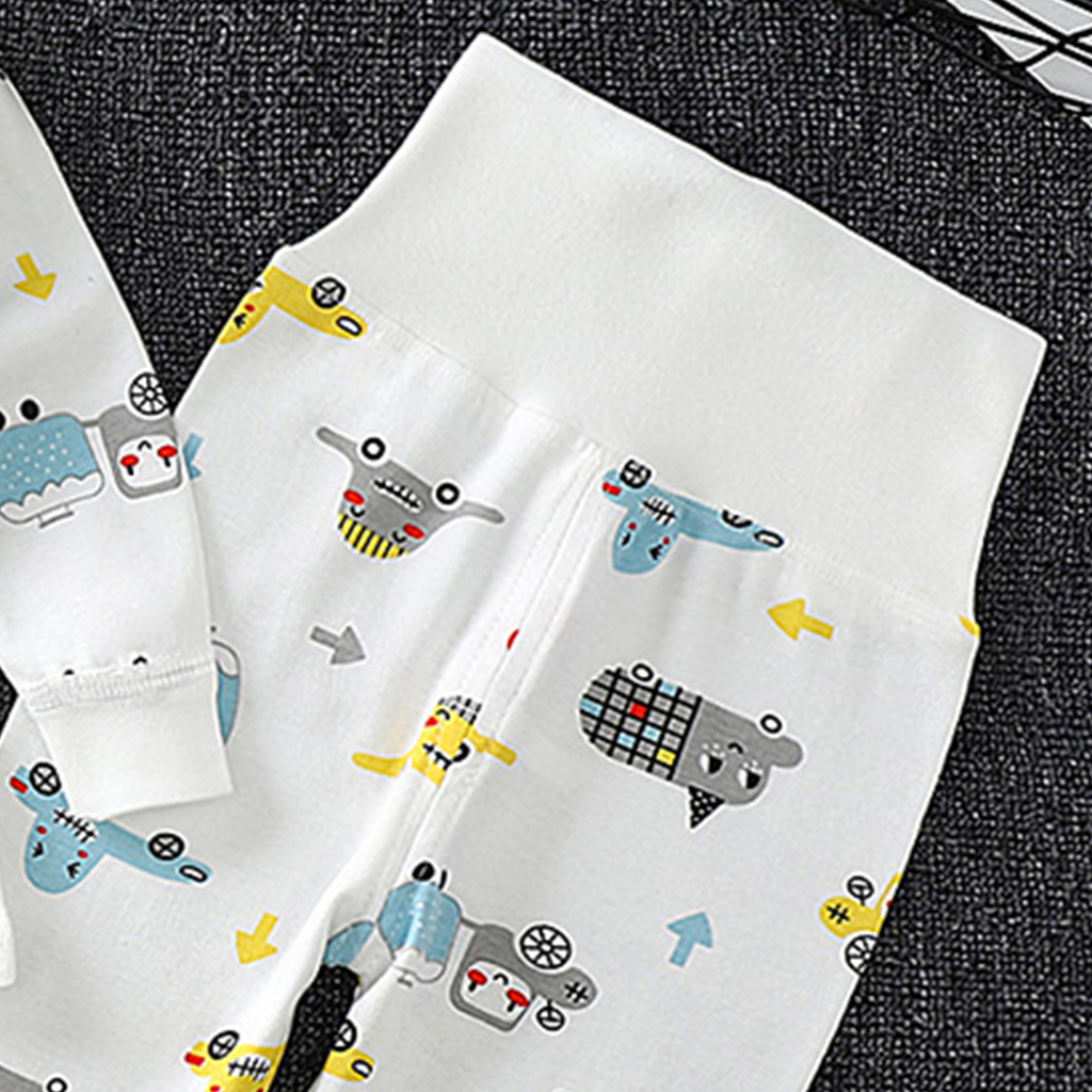 Minimalist Autumn 2-Piece Unisex Baby Pajama Set, Ages 12-24 Months | Color: White | Image 3