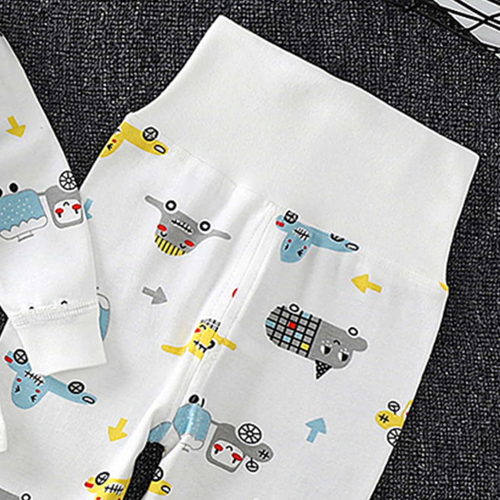 Minimalist Autumn 2-Piece Unisex Baby Pajama Set, Ages 12-24 Months | Color: White | Image 3