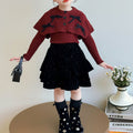 Elegant Winter 2-Piece Girls' Dress Suit, Ages 2-9 | Color: Red | Image 1