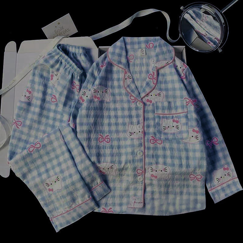 All-Season Sweet & Cute Autumn 2-Piece Girls' Pajama Set, Ages 3-13 | Color: Style 3 | Image 1