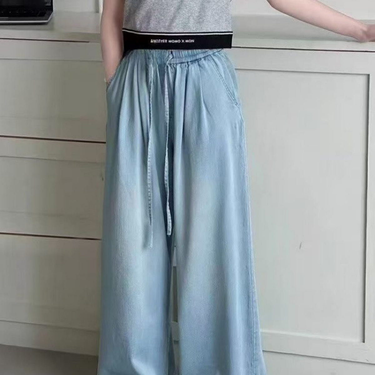 Modern Chic All-Season Casual Sporty Spring Girls' Jeans, Ages 4-13 | Color: Blue | Image 3