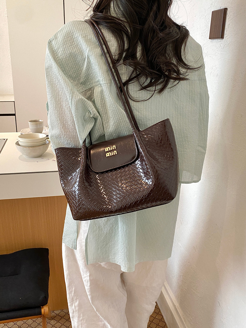 Modern Chic All-Season PU/Artificial Leather/Microfiber Leather Women's Shoulder Bags Other Bags | Color: Coffee | Image 1
