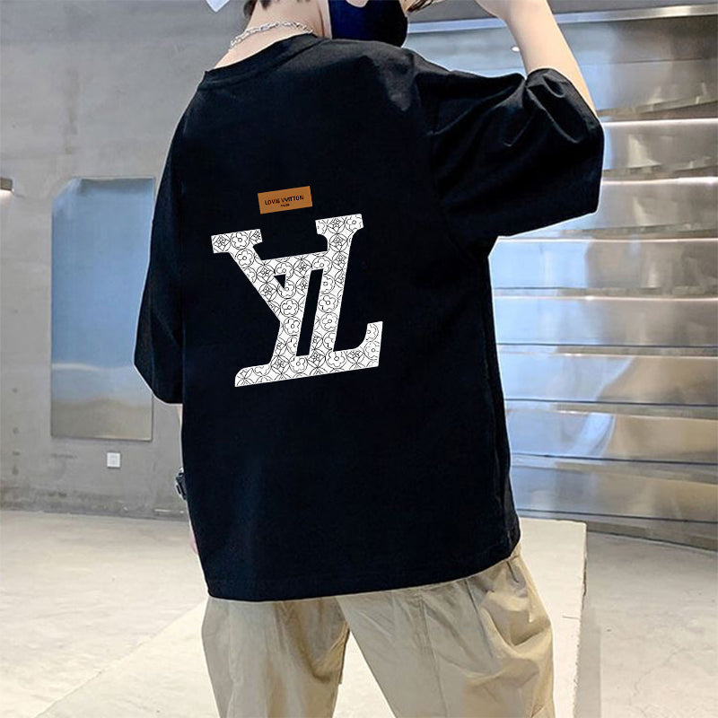 Modern Chic All-Season Casual Sporty Summer Boys' T-Shirt, Ages 3-14 | Color: Black | Image 1