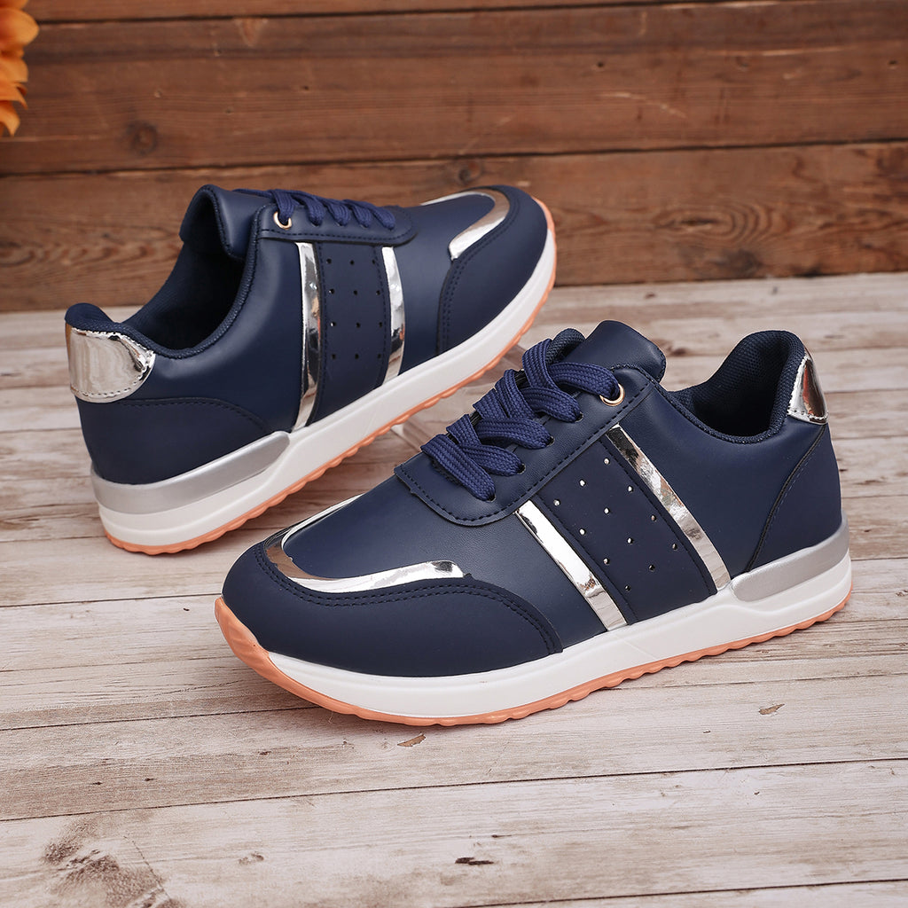 Modern Chic All-Season PU/Artificial Leather/Microfiber Leather Women's Casual Shoes | Color: Blue | Image 1