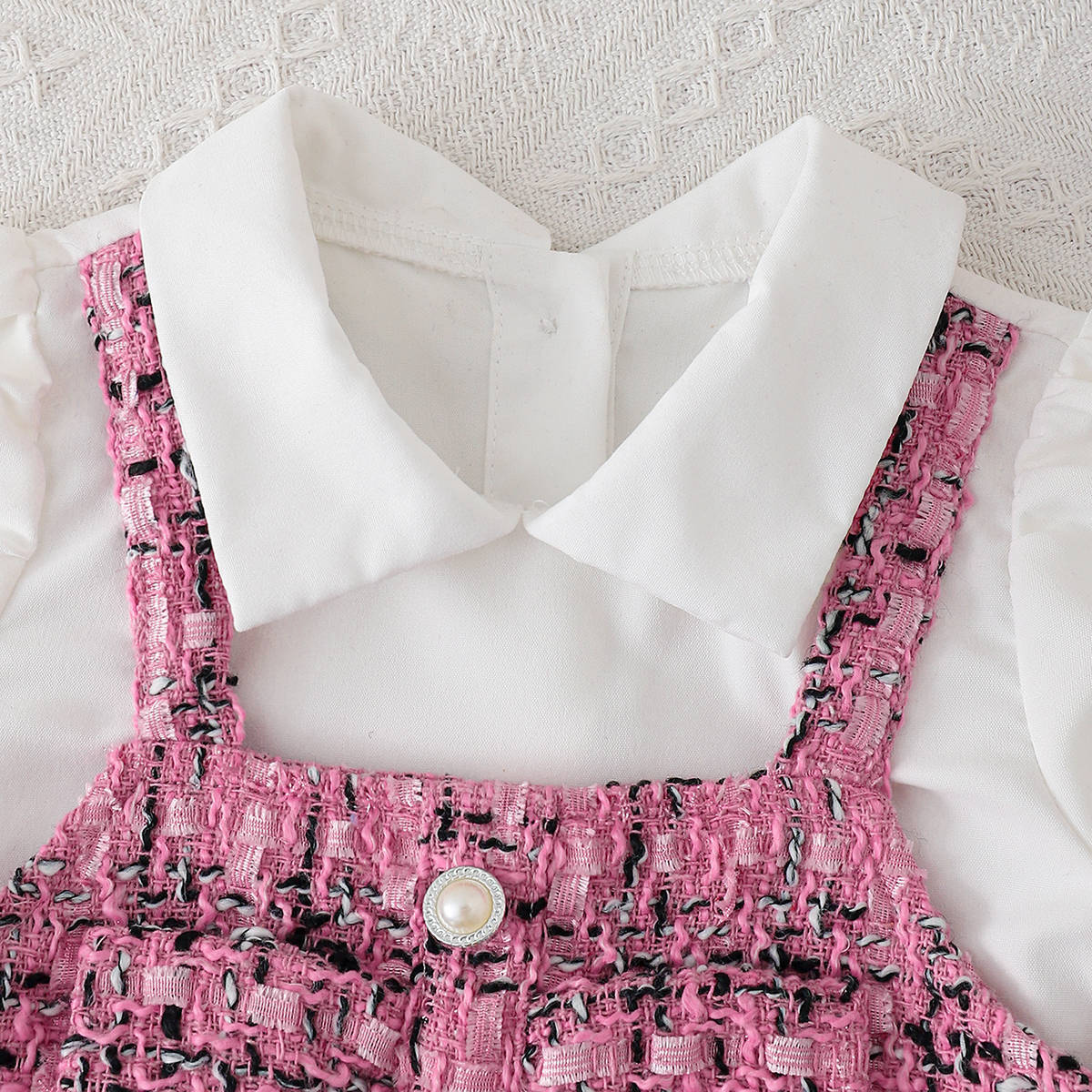 Elegant Autumn 3-Piece Baby Girls' Dress Suit, Ages 3-24 Months | Color: Pink | Image 2