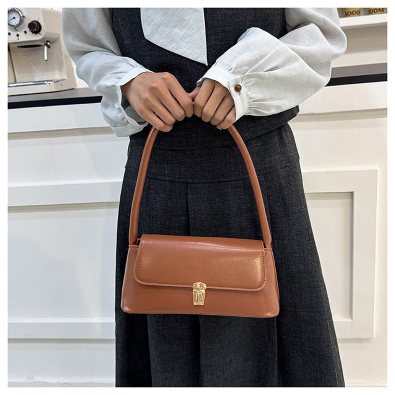 Modern Chic All-Season PU/Artificial Leather/Microfiber Leather Women's Shoulder Bags Underarm Bags | Color: Brown | Image 3