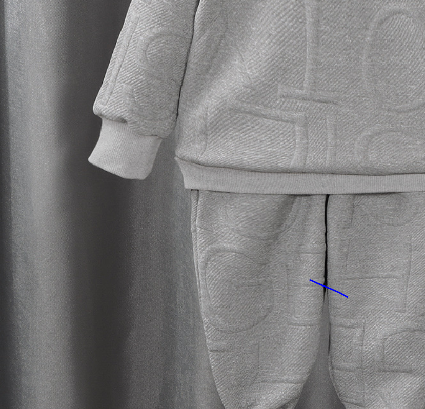 Minimalist Autumn Jacquard Weave 2-Piece Unisex Kids' Pants Suit, Ages 1-6