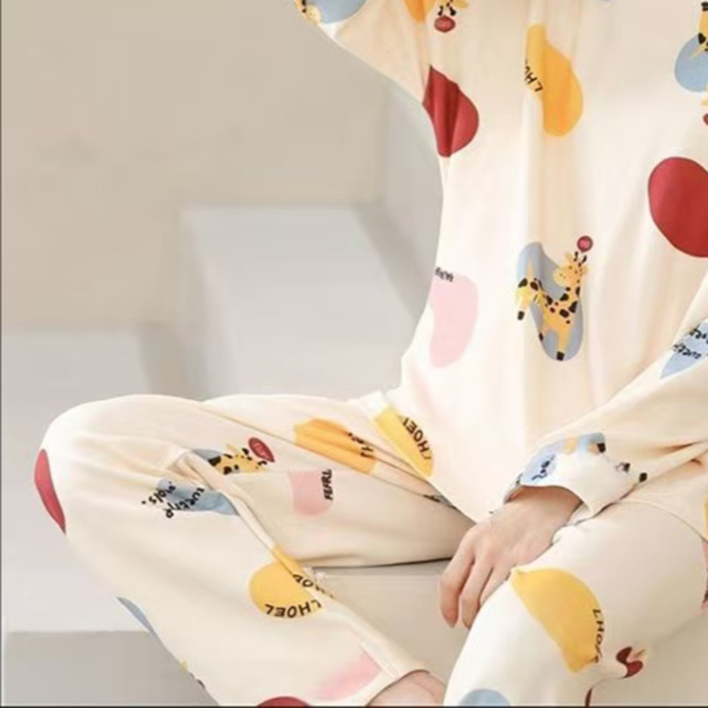 Sweet Feminine All-Season 2 Pcs Women 's Long Sleeve Sleep Set | Color: Style 2 | Image 2