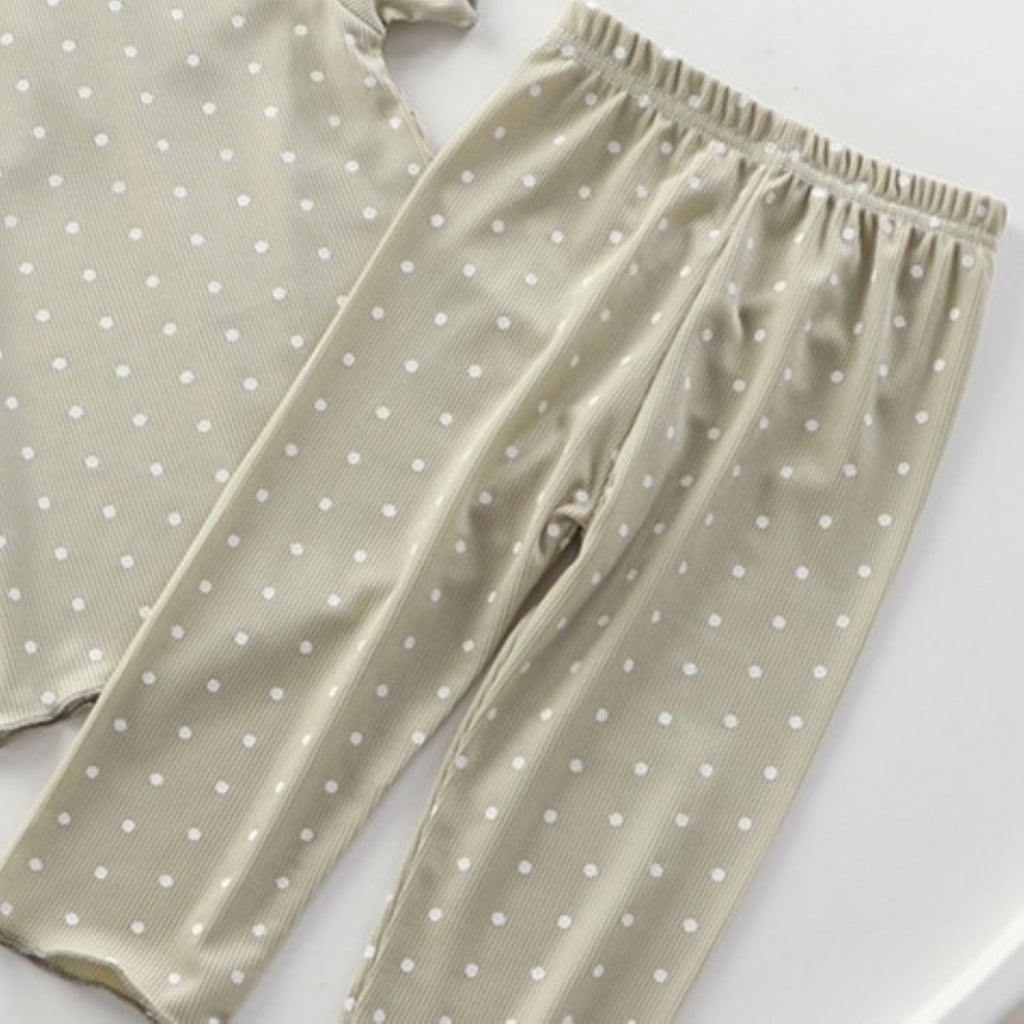 Modern Chic All-Season Minimalist Summer 2-Piece Girls' Pajama Set, Ages 2-9 | Color: Style 2 | Image 2