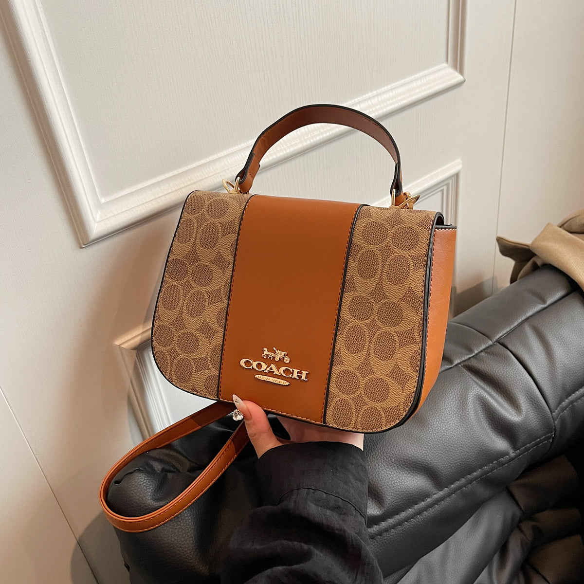 Modern Chic All-Season PU/Artificial Leather/Microfiber Leather Women's Crossbody Bags Other Bags | Color: Brown | Image 2