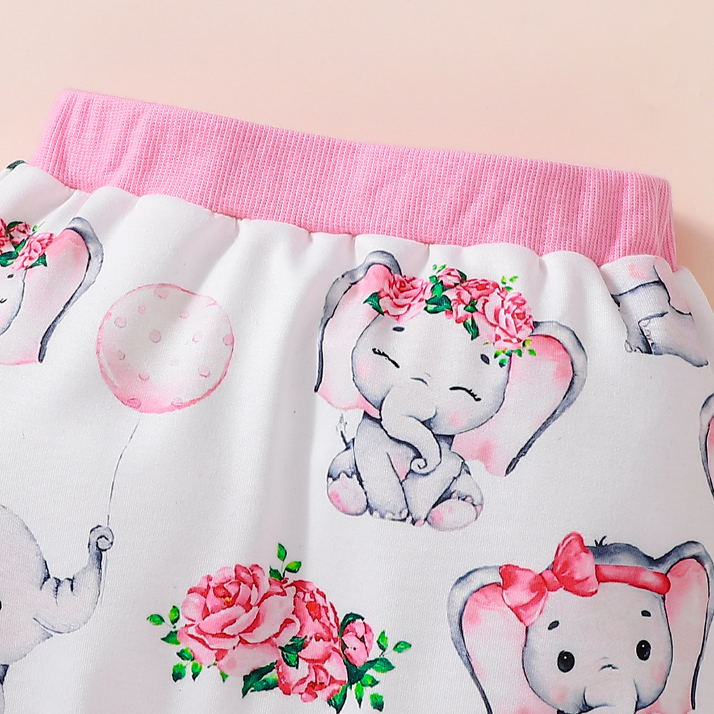 Sweet & Cute Autumn 2-Piece Baby Girls' Pants Suit, Ages 0-24 Months | Color: Pink | Image 2
