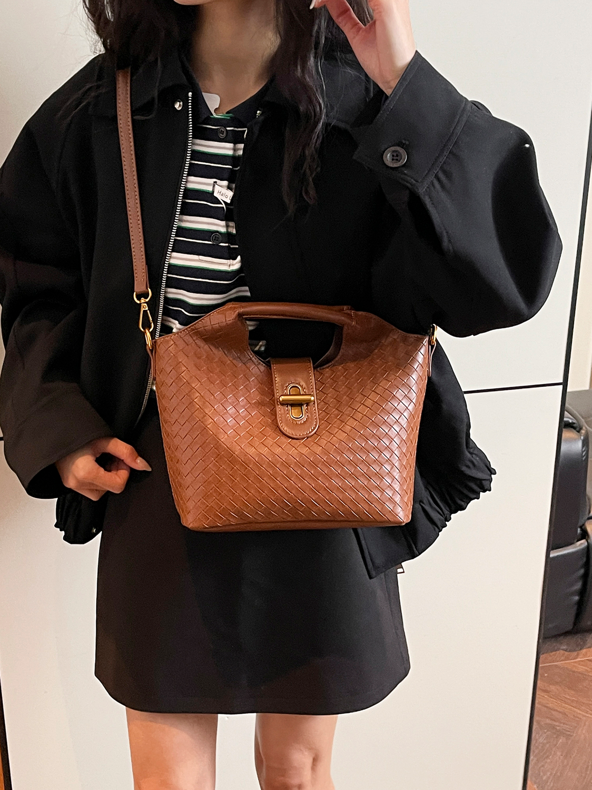 Modern Chic All-Season PU/Artificial Leather/Microfiber Leather Women's Crossbody Bags Other Bags | Color: Brown | Image 1
