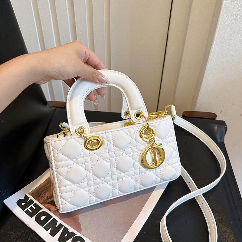 Modern Chic All-Season PU/Artificial Leather/Microfiber Leather, Cloth / Textile Women's Crossbody Bags Box Bags | Color: White | Image 1