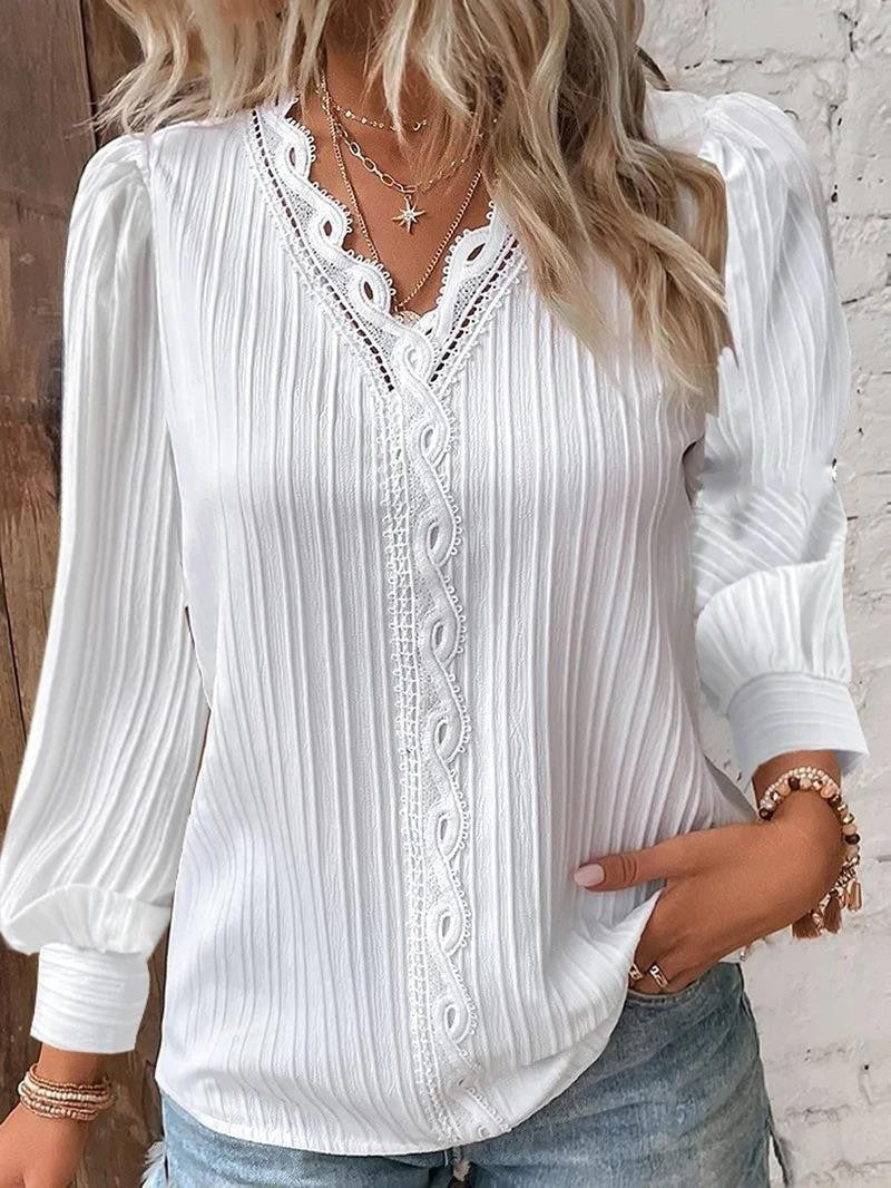 Modest All-Season Blouse | Color: White | Image 1
