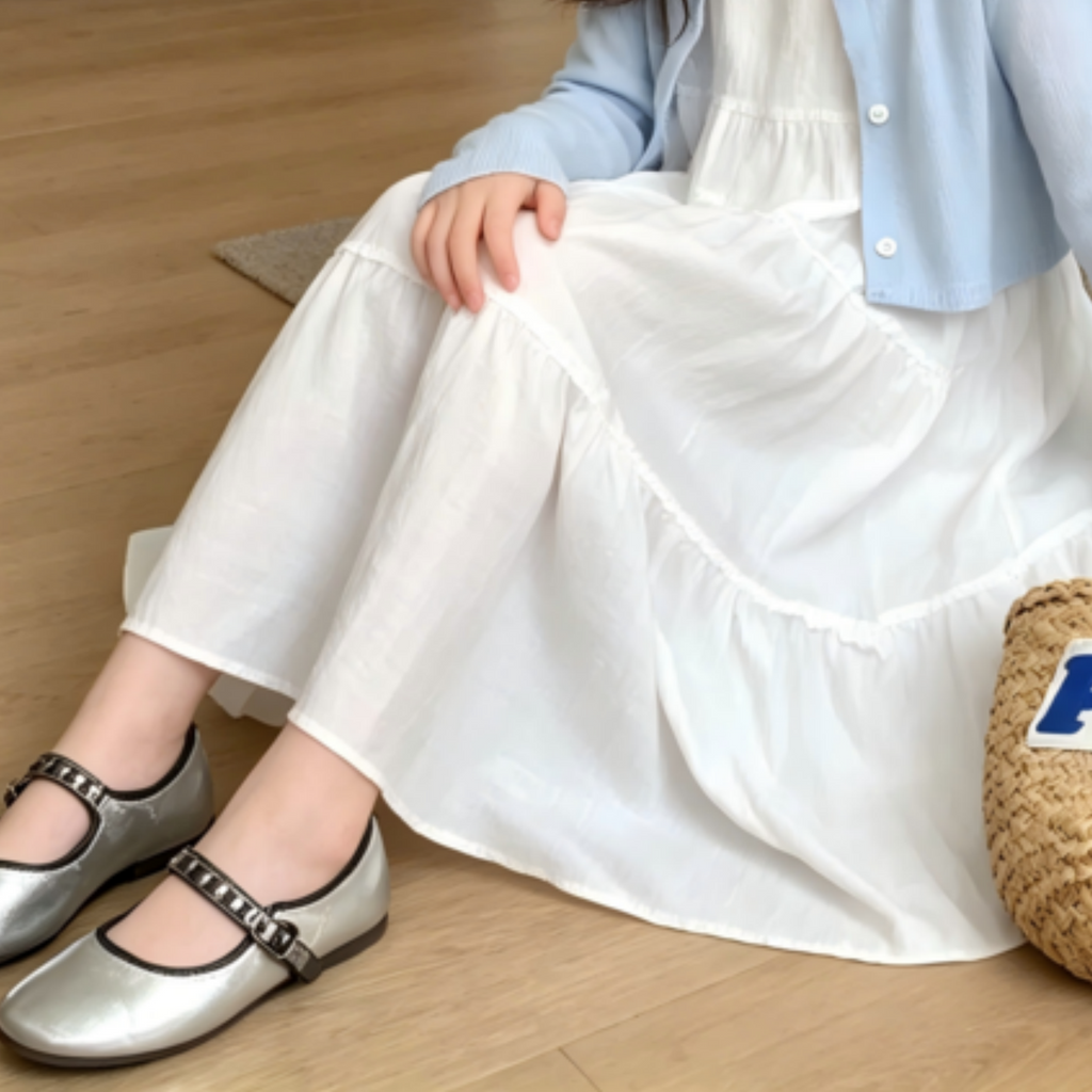 Casual Sporty Spring 2-Piece Girls' Dress Suit, Ages 4-14 | Color: Blue | Image 2
