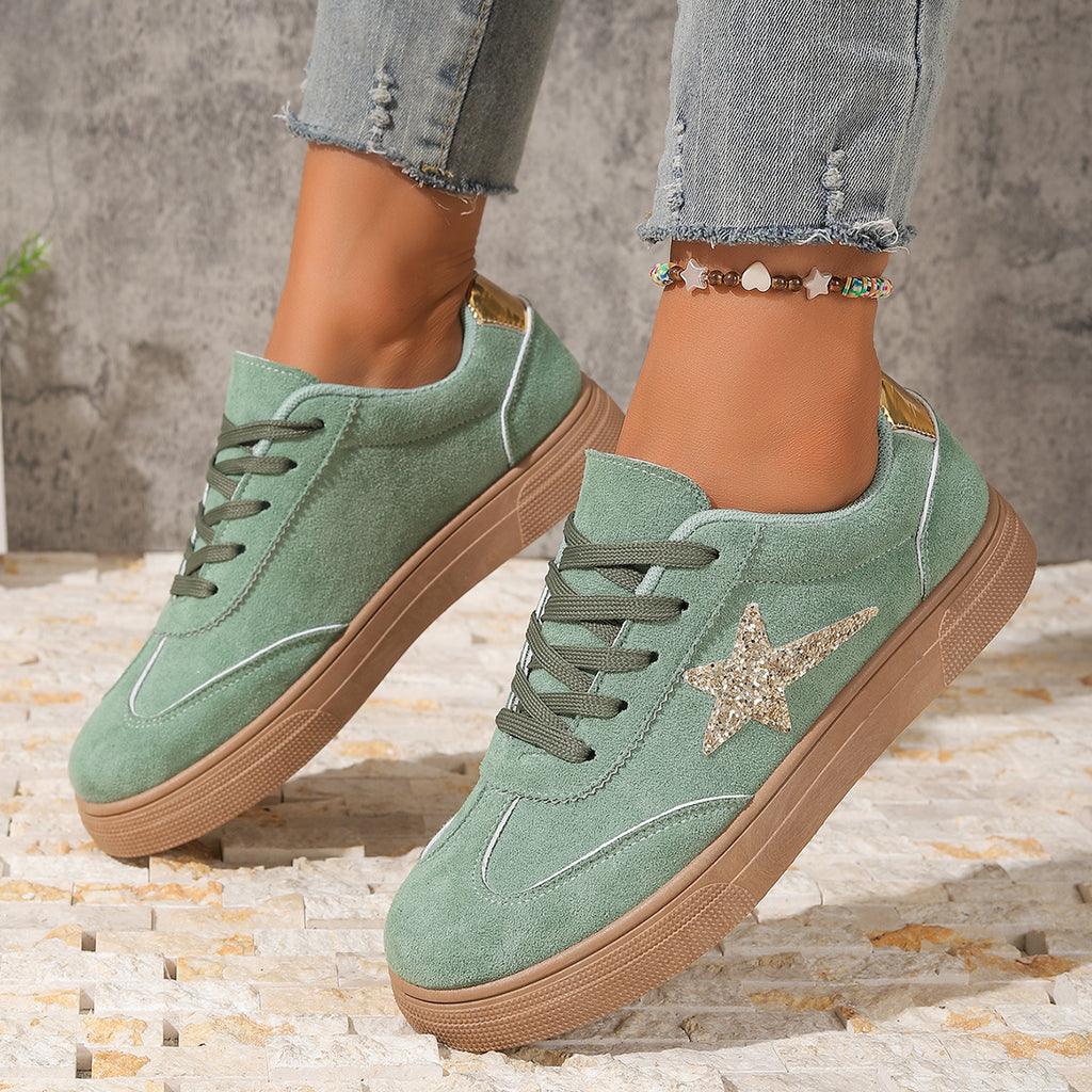 Modern Chic All-Season PU/Artificial Leather/Microfiber Leather Women's Skate Shoes | Color: Green | Image 3