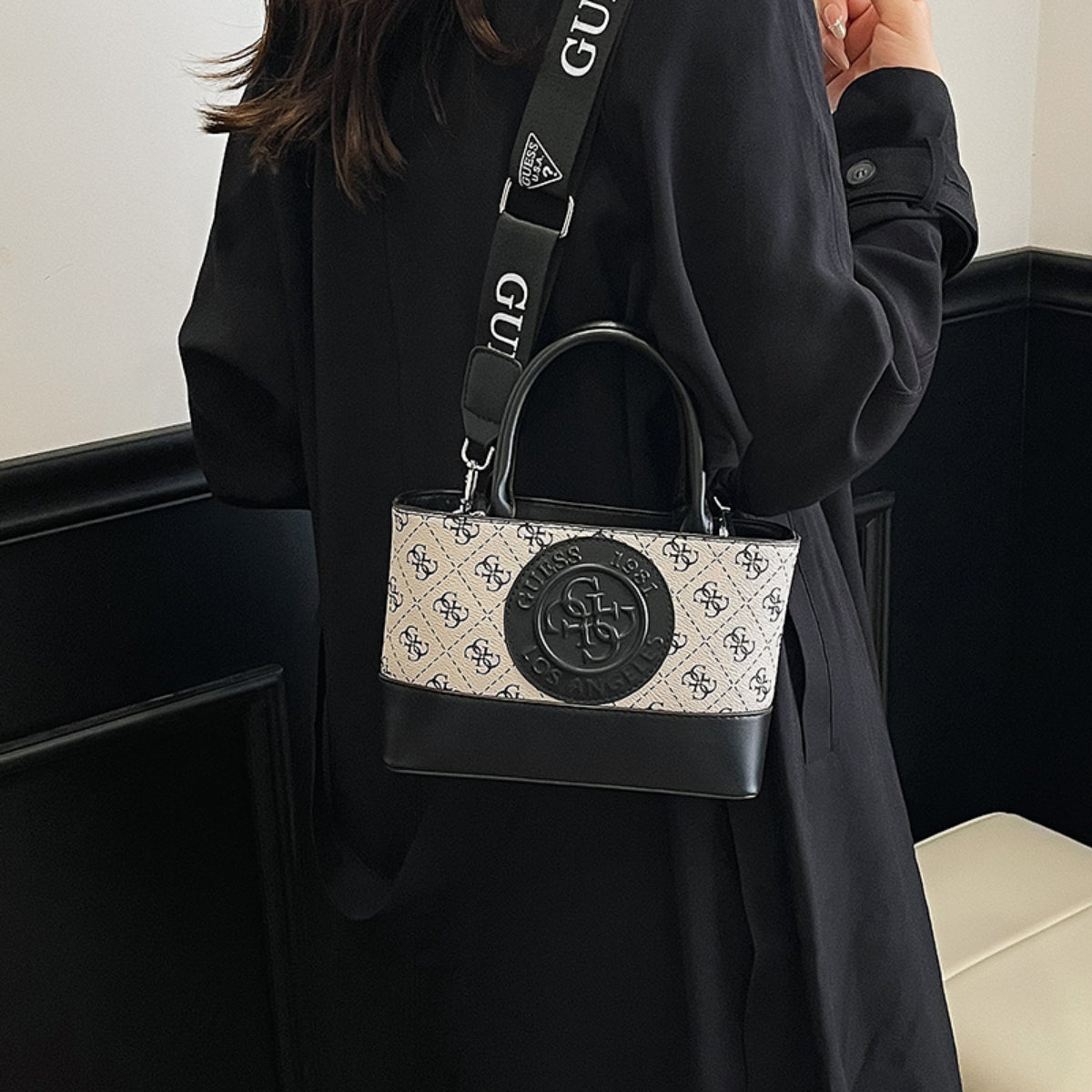 Modern Chic All-Season PU/Artificial Leather/Microfiber Leather, Cloth / Textile Women's Crossbody Bags Other Bags | Color: Grey | Image 2