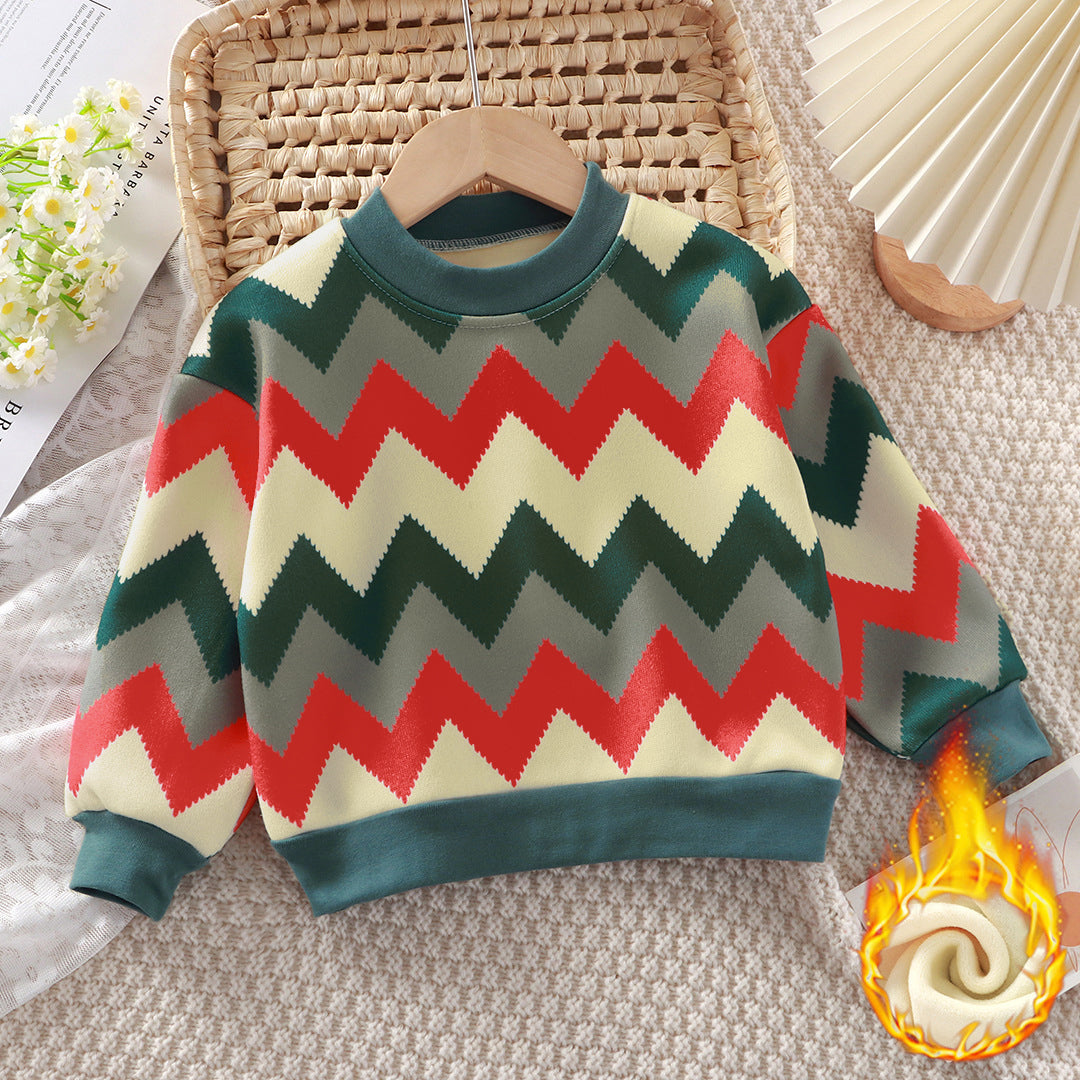 Casual Sporty Winter Boys' Sweatshirt, Ages 2-9 | Color: Blue | Image 1
