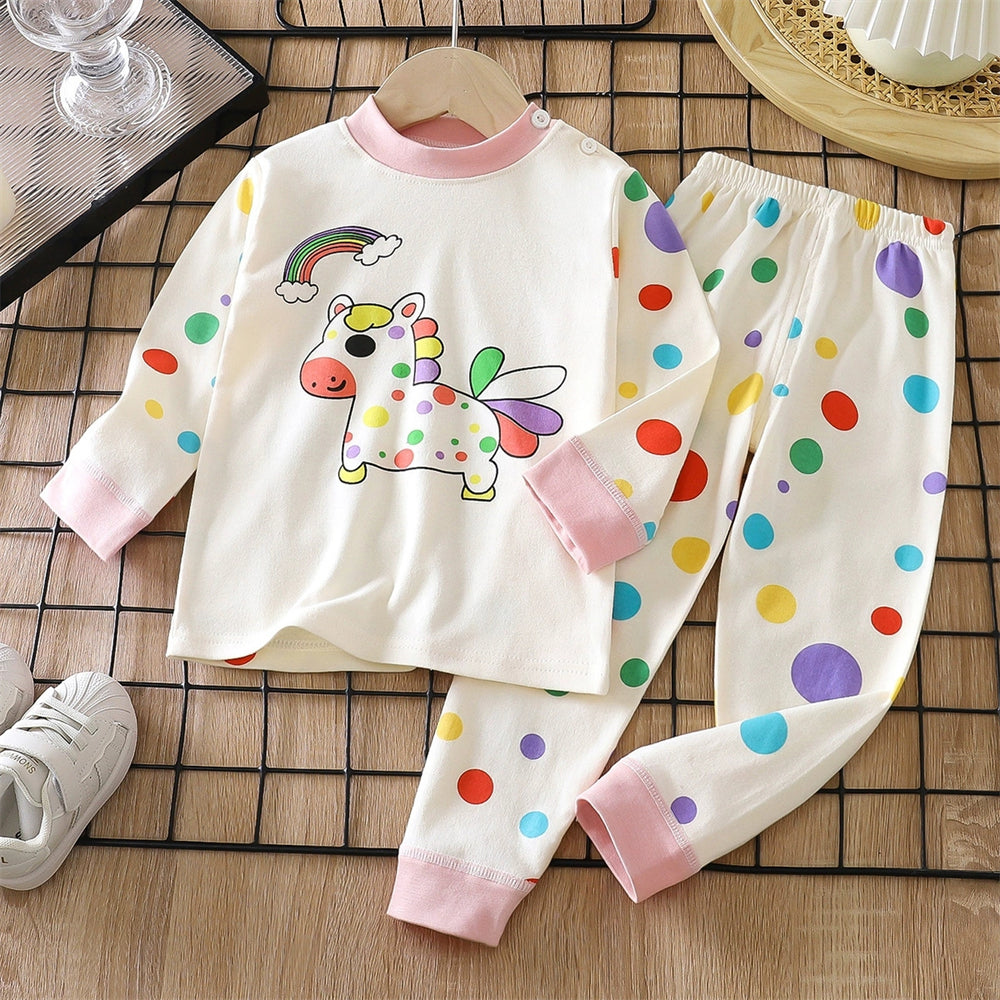 Minimalist Autumn 2-Piece Unisex Baby Pajama Set, Ages 6-24 Months | Color: Style 1 | Image 1